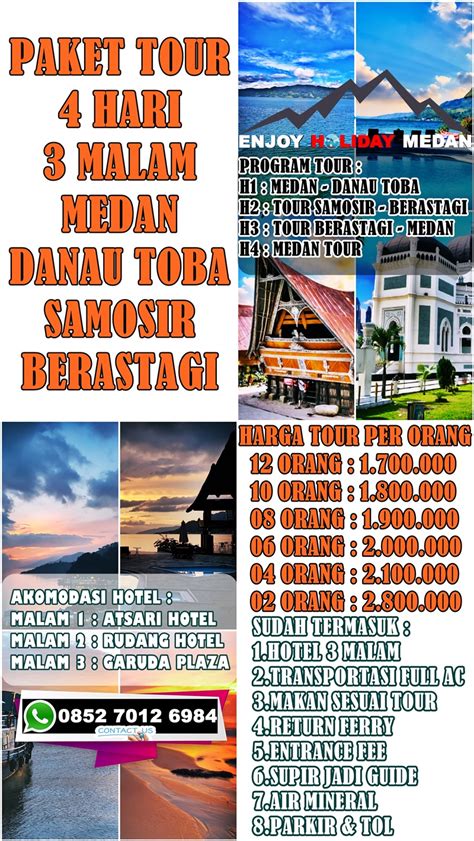 4D3N Medan Berastagi Tour Package - LAKE TOBA TRAVEL