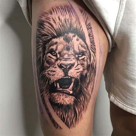 Lion Grey Tattoo