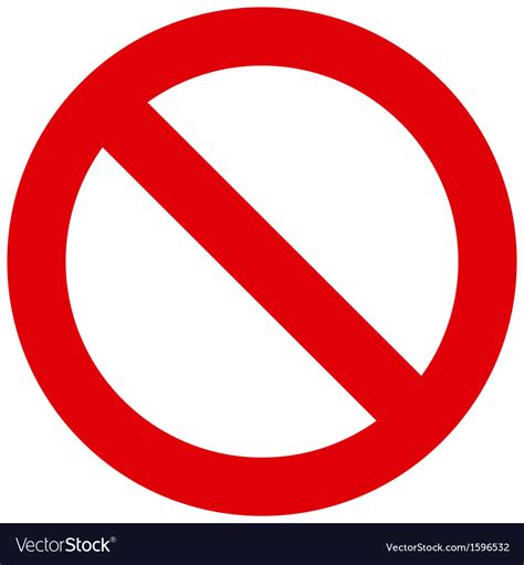 Prohibited sign Royalty Free Vector Image - VectorStock