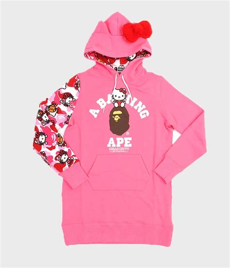 Bape X Hello Kitty Pink Hoodie - Danezon