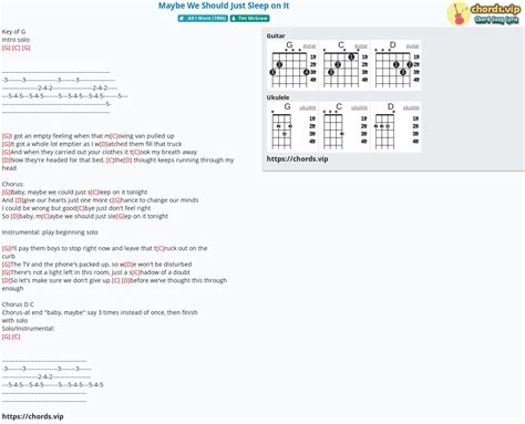 Chord: Maybe We Should Just Sleep on It - Tim McGraw - tab, song lyric, sheet, guitar, ukulele ...