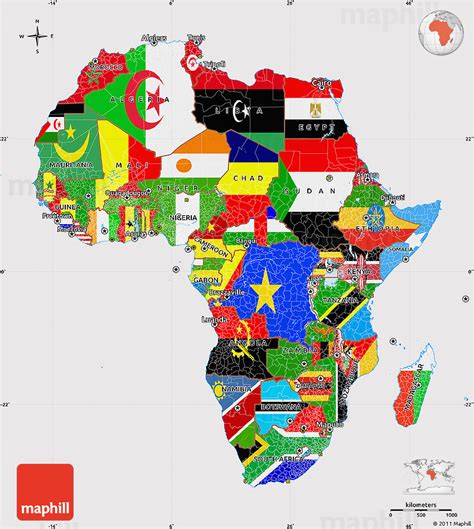 Flag Map of Africa