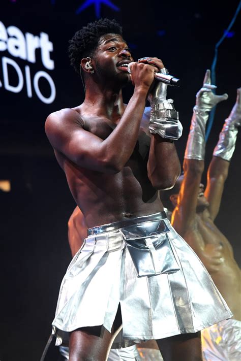 Lil Nas X's iHeartRadio 2021 Jingle Ball Metallic Outfit | POPSUGAR Fashion