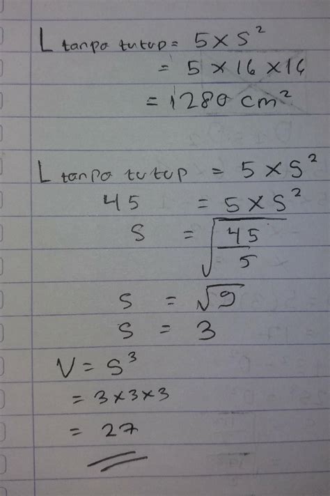 Luas Permukaan Kubus Tanpa Tutup : Https Adoc Tips Download Daftar Isi ...