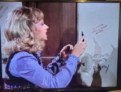 I was watching Cheers season 1 episode 9 and found this little Easter egg. Diane was talking to ...