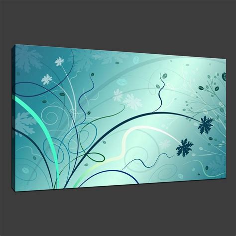 15 Collection of Aqua Abstract Wall Art