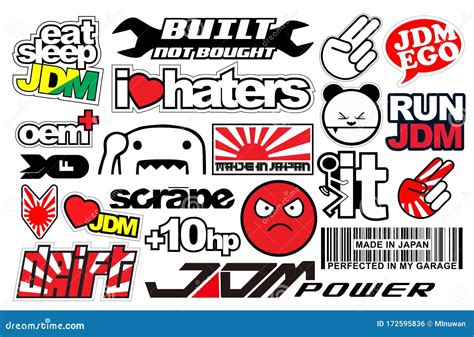 Japanese Car Decals, And Stickers In Vector Format | CartoonDealer.com #232958315