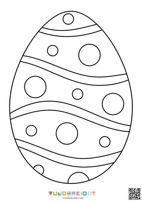 Printable Easter Egg Template and Colouring Page PDF