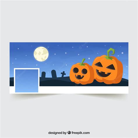 Free Vector | Facebook cover with cute halloween pumpkins