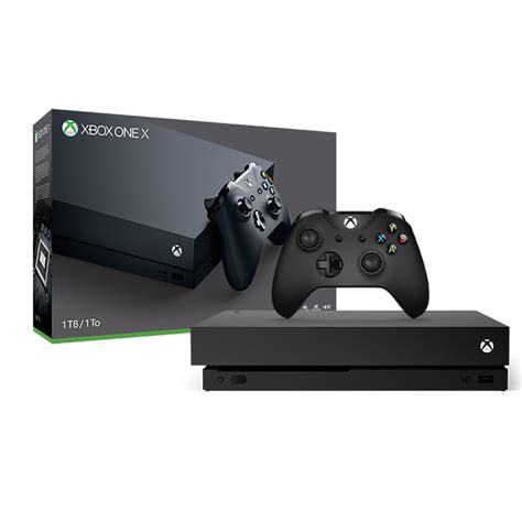 Microsoft Xbox One X 1TB 4k Blu Ray Black Console, Gamepad, HDMI, and Power Cord official ...