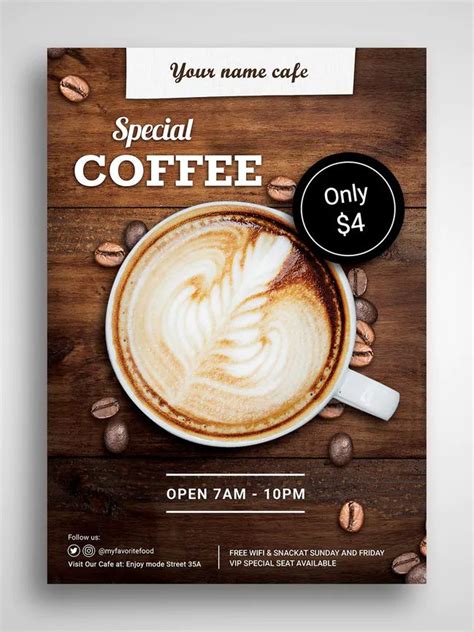 Special Coffee Promo Flyer Template in 2020 | Coffee poster design ...