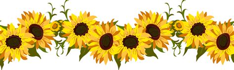 Sunflowers Border Clip Art