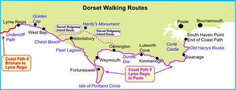 Devon Jurassic Coast Map UK Walking Guides and Maps SW Coast Path | Holidays in england, Dorset ...