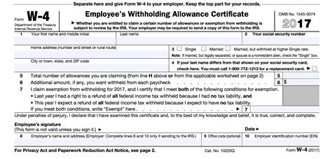 Printable W-4 Form For Employees 2021 - 2022 W4 Form