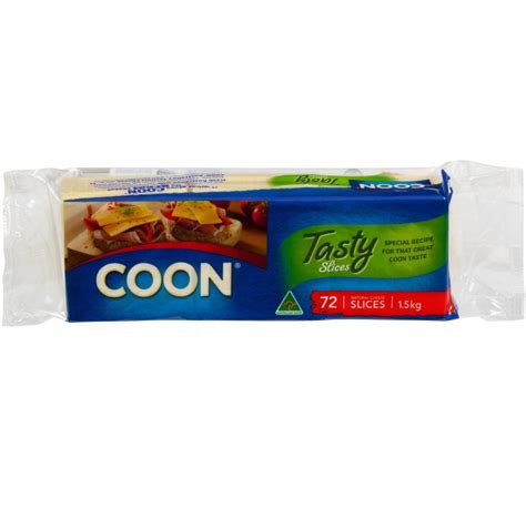 COON TASTY CHEDDAR 72 SLICES - 1.5KG - Southside Milk