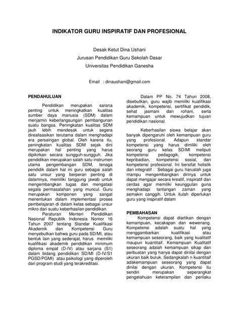 (PDF) INDIKATOR GURU INSPIRATIF DAN PROFESIONAL