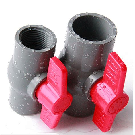 PVC Gray Ball Valve Female Threaded Water Pipe Connector 20mm 25mm 50mm ...