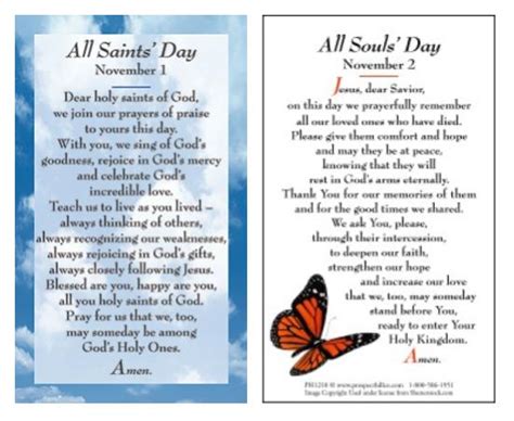 All Saints Day Prayer Card And All Souls Day Prayer Card (100 count) – Prospect Hill Co.