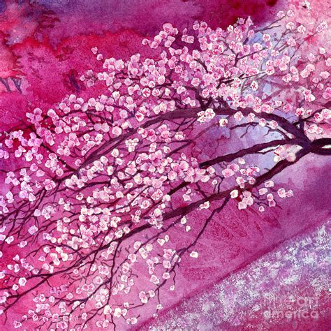 Cherry Blossoms Painting by Hailey E Herrera