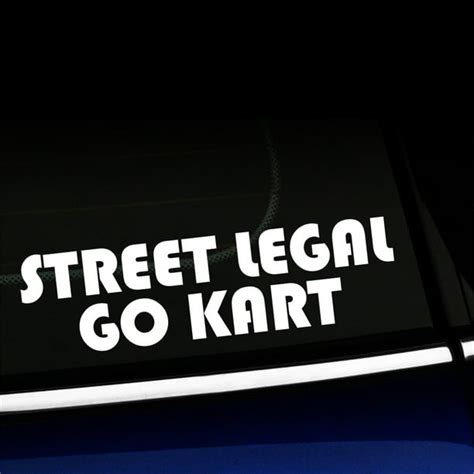 Street Legal Go Kart - Vinyl Decal For MINI Cooper - Choose Color - [WHITE] - Walmart.com ...