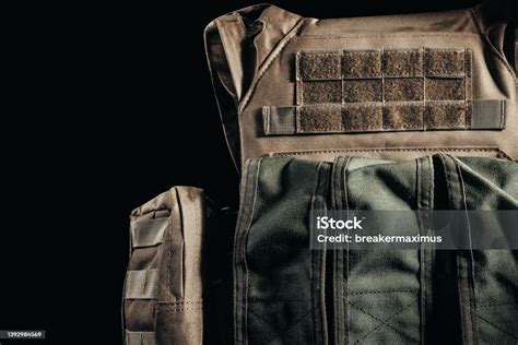 Tactical Military Armored Vest Closeup Stock Photo - Download Image Now - Waistcoat, Kevlar ...