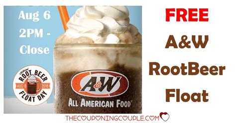 FREE AW Root Beer Float on August 6! | Root beer, Root beer float, A&w ...