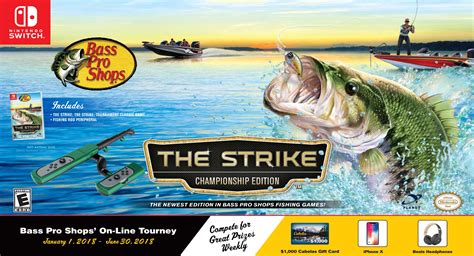 "Bass Pro Shop: The Strike w/ Fishing Rod, Planet Entertainment, Nintendo Switch, 869323000438 ...