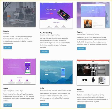 Free Simple HTML Templates Of 64 Free HTML Website Templates 2019 Colorlib ...