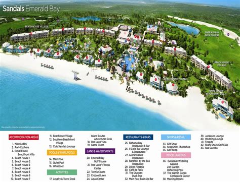 Resort Map | Sandals Emerald Bay | Bahamas