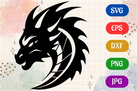 Dragon | Black and White Logo Vector Art Graphic by Creative Oasis · Creative Fabrica