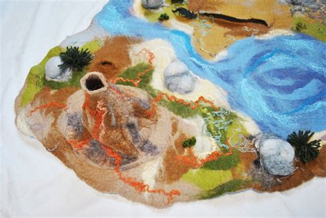 XXL Dinosaur World Playmat Volcano Play Scene Prehistoric - Etsy