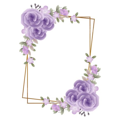 Purple Roses Border Vector Wedding Square Vintage, Purple Rose Frame ...