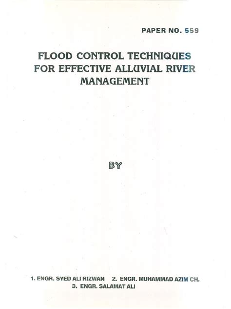 Flood Control Techniques