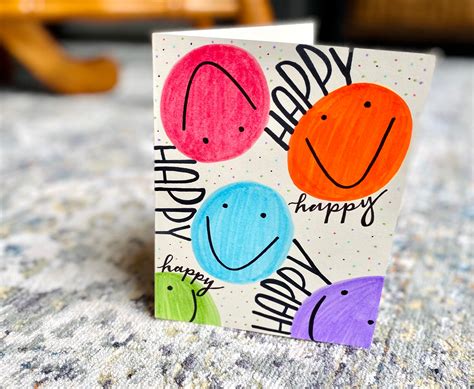 Happy Happy Happy Card - Etsy