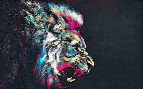 Lion Art Wallpapers - Top Free Lion Art Backgrounds - WallpaperAccess