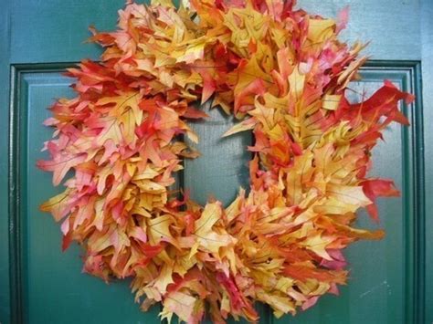 Preserved Autumn Oak Leaf Wreath by NHWoodscreations on Etsy