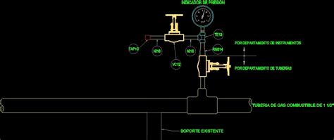 Pressure Gauge Type 2 2D DWG Elevation for AutoCAD • Designs CAD