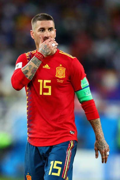 Sergio Ramos Reacts in Spain vs Morocco FIFA World Cup Match