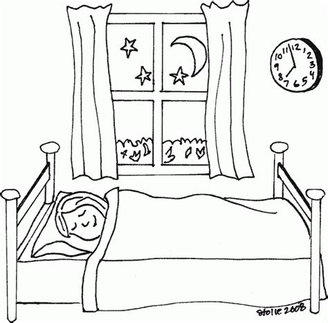 Bedroom (Buildings and Architecture) – Free Printable Coloring Pages