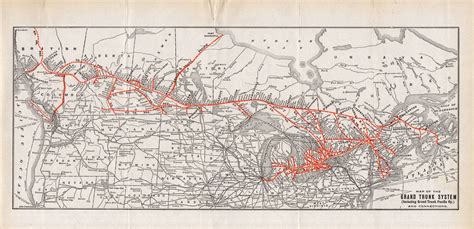 1914 Antique Grand Trunk Railway System Map Grand Trunk | Etsy