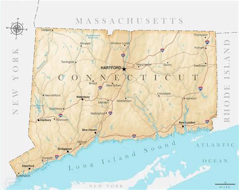 Connecticut Map – State, Town & County (Printable PDF) - Connecticut Entertainer