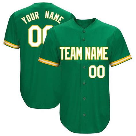 Custom Kelly Green Baseball Jersey