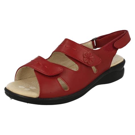 Padders Womens Wide Fit Velcro Strap Sandals Rosie | eBay