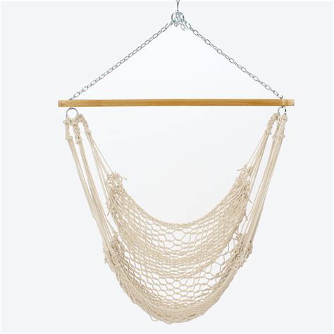 Pawleys Single Cotton Rope Hammock Swing