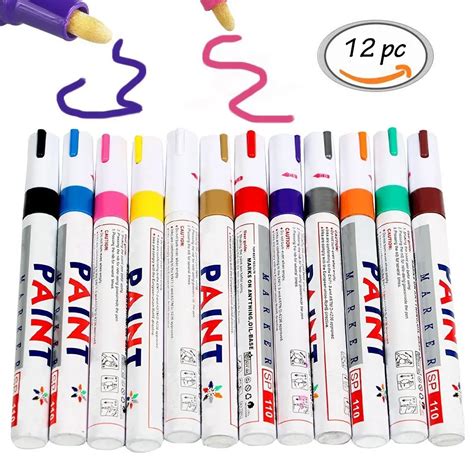 Metallic Markers Paint Pens Medium Tip Metal Art Permanent Marker Set For Card Making, Photo ...