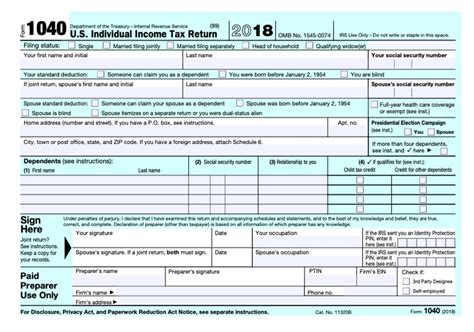 IRS Releases New Not-Quite-Postcard-Sized Form 1040 For 2018, Plus New ...