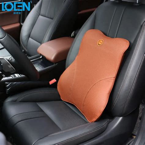 LOEN 1 Piece Microfiber Leather Car Lumbar Support Memory Foam Seat Support Auto Lumbar Support ...