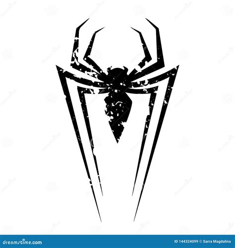 Spiderman Logo in Grunge Style. Stock Vector - Illustration of danger, arachnid: 144324099