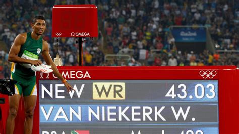 Michael Johnson's 400m record broken as South Africa's Wayde Van Niekerk claims gold | Olympics ...