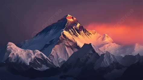 Sunrise On The Snowy Peak Of Mount Everest Background, Himalaya Picture Background Image And ...